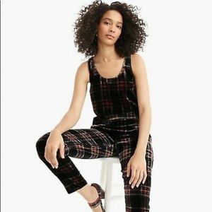 J.Crew Stewart Tartan Plaid Velvet Matching Set